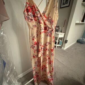 Miami Floral V-Neck Maxi Dress